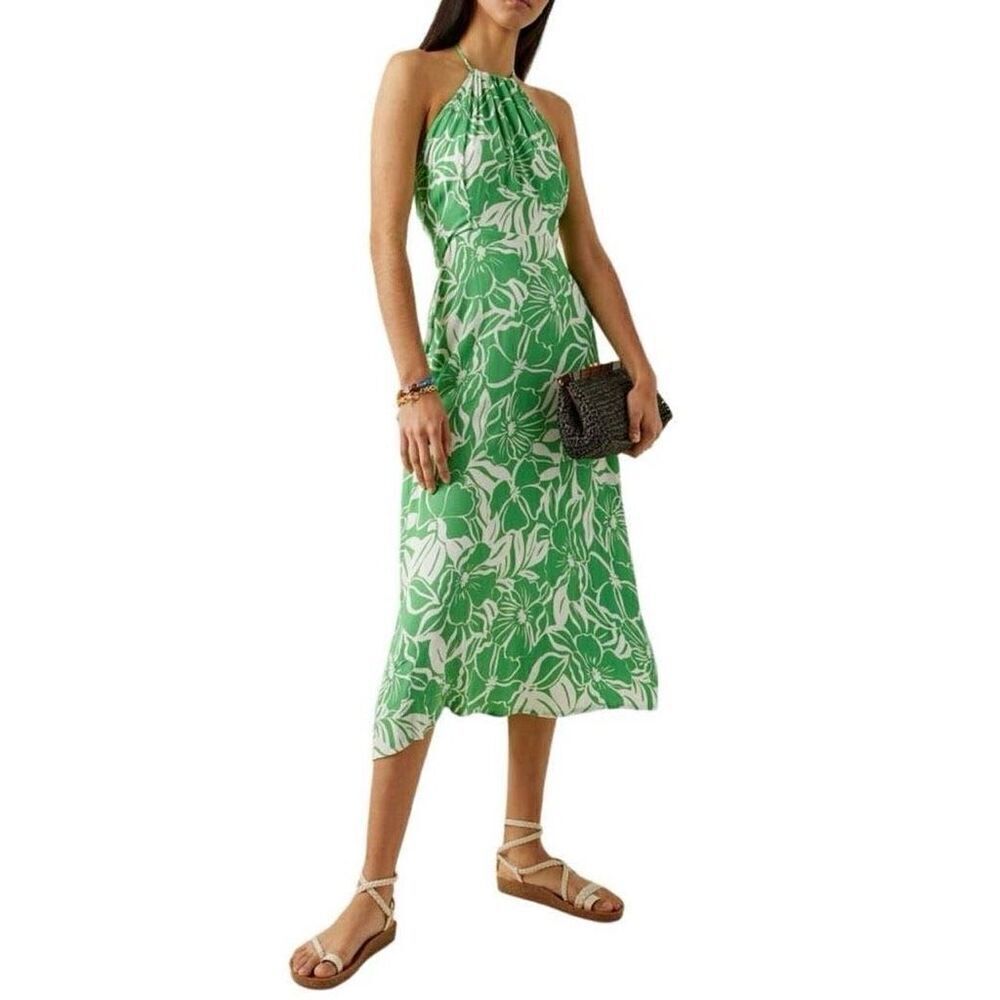 FAITHFULL Taormina Midi Dress - Green - $199 MSRP